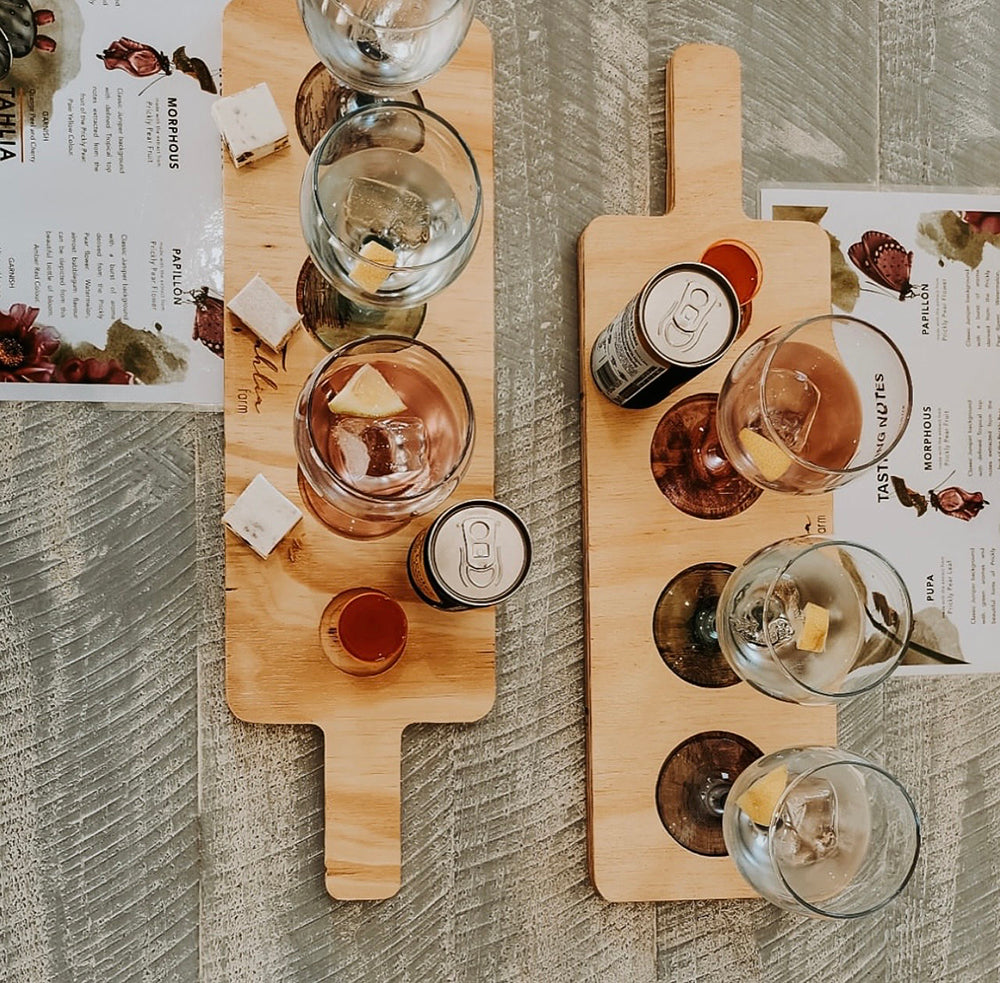 Gin pairing in the Tahlia Farm Tasting Room
